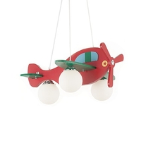 Ideal lux avion sp3 rosso lampada a sospensione l 495 x h min 480 / max 1120 x p 510 mm Luci & illuminazione Casa & cucina