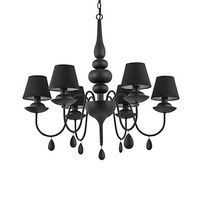 Ideal lux blanche sp6 nero lampada a sospensione d 780 x h min 960 / max 1860 mm Luci & illuminazione Casa & cucina