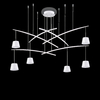 Ideal lux fish sp6 bianco lampada a sospensione d 1600 x h min 580 / max 2530 mm Luci & illuminazione Casa & cucina