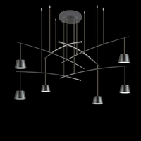 Ideal lux fish sp6 nero lampada a sospensione d 1600 x h min 580 / max 2530 mm Luci & illuminazione Casa & cucina