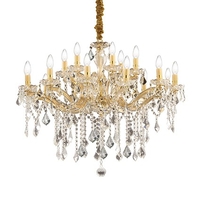 Ideal lux florian sp18 oro lampada a sospensione d 860 x h min 870 / max 1230 mm Luci & illuminazione Casa & cucina