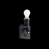 Ideal lux gea map2 nero lampada da parete l 115 x h 195 x p 125 mm Luci & illuminazione Casa & cucina