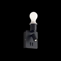 Ideal lux gea map2 nero lampada da parete l 115 x h 195 x p 125 mm Luci & illuminazione Casa & cucina