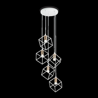 Ideal lux ice sp5 bianco lampada a sospensione d 500 x h min 400 / max 2455 mm Luci & illuminazione Casa & cucina
