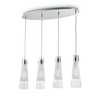 Ideal lux kuky sp4 trasparente lampada a sospensione l 730 x h min 600 / max 1350 x p 330 Luci & illuminazione Casa & cucina