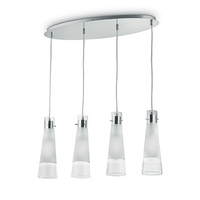 Ideal lux kuky sp4 trasparente lampada a sospensione l 730 x h min 600 / max 1350 x p 330 Luci & illuminazione Casa & cucina