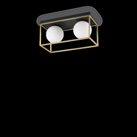 Ideal lux lingotto pl2 ottone lampada da soffitto l 455 x h 215 x p 185 mm Luci & illuminazione Casa & cucina