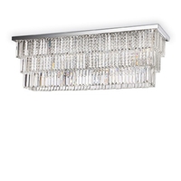 Ideal lux martinez pl8 cromo lampada da soffitto l 1030 x h 380 x p 305 mm Luci & illuminazione Casa & cucina