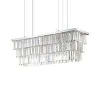 Ideal lux martinez sp8 cromo lampada a sospensione l 1030 x h min 650 / max 1320 x p 305 m Luci & illuminazione Casa & cucina