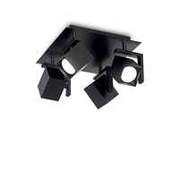 Ideal lux mouse pl4 nero lampada da soffitto l 290 x h 140 x p 290 mm Luci & illuminazione Casa & cucina