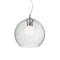 Ideal lux nemo sp1 d30 trasparente lampada a sospensione d 300 x h min 510 / max 2260 mm Luci & illuminazione Casa & cucina