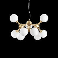 Ideal lux nodi sp9 ottone lampada a sospensione d 800 x h min 650 / max 2400 mm Luci & illuminazione Casa & cucina