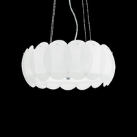 Ideal lux ovalino sp8 lampada a sospensione d 550 x h min 465 / max 1200 mm Luci & illuminazione Casa & cucina