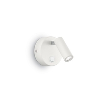 Ideal lux page ap round bianco lampada da parete d 90 x p 130 mm Luci & illuminazione Casa & cucina