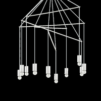Ideal lux pop sp10 bianco lampada a sospensione d 900 x h min 1050 / max 1870 mm Luci & illuminazione Casa & cucina