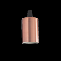 Ideal lux portalampada e27 liscio rame brunito (conf. da 3 pz.) portalampada d 40 x h 85 m Incasso Elettrodomestici