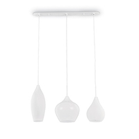 Ideal lux soft sp3 bianco lampada a sospensione l 600 x h min 560 / max 1130 x p 200 mm Luci & illuminazione Casa & cucina