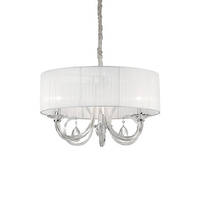 Ideal lux swan sp3 bianco lampada a sospensione d 600 x h min 605 / max 1200 mm Luci & illuminazione Casa & cucina