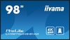 Iiyama 98 3840x2160,  uhd ips panel,  haze 25,  500cd/m² Monitor digital signage Tv - video - fotografia