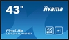 Iiyama lfd 43in 3840x2160,  4k uhd ips panel Monitor digital signage Tv - video - fotografia