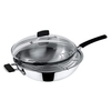 Lagostina wok lagostina 012895042030 tempra con coperchio acciaio lucido Casalinghi cucina Casa & cucina