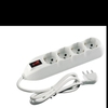 legrand Multipresa 4 Prese F. Tedesche e Bipasso 10/16A, inter.Lum.Presa M. 16A Bianco