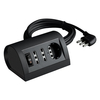 legrand Multipresa Scrivania - 2 Prese Bipasso 10/16A e 1 Presa T. P30 - con Inter. Luminoso e Cavo Spina 16A -Antracite- Cavi - accessori vari Informatica