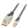 Lindy dp a mini dp grigio 2m dp a mini grigio 2m cavo premium cavi audio-video DP A Mini DP GRIGIO 2M Cavi - accessori vari Informatica