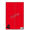 Markin 210c519ro cf400 etichette rosse 105x148 su foglio a4 Materiale di consumo Informatica