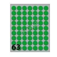 Markin cf25x630 etichette diam 14 verde Materiale di consumo Informatica