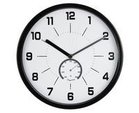 Metodo v150811 orologio da parete con termom.nero rotondo V150811 Piccoli elettrodomestici persona Elettrodomestici