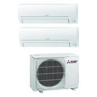 Mitsubishi clima condizionatore fisso dual mitsubishi smart msz hr 25+35 bianco bianco