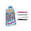 Niji i-pen touch esp15pz mini penne multif.4 colori Scrittura e correzione Ufficio cancelleria