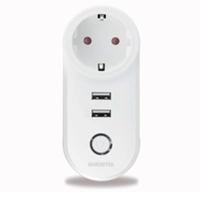 Nilox nx08519 smart wi-fi power plug-15a-2 usb selected by nilox Materiale elettrico Brico giardino animali