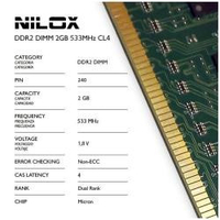 Nilox nxd2533m1c4 ram ddr2 dimm 2gb 533mhz cl4 NXD2533M1C4 Componenti Informatica