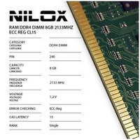 Nilox nxr82133m1c15 ram ddr4 8gb 2133mhz ecc reg cl15 NXR82133M1C15 Componenti Informatica