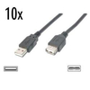 Nilox prolunga usb 2.0 a-a m/m 1, 8mt nera 10pezzi PROLUNGA USB 2.0 A-A M/M 1, 8MT NERA 10PEZZI Cavi - accessori vari Informatica