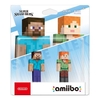 Nintendo minecraft steve e alex personaggio interattivo nintendo 10008738 amiibo minecraf