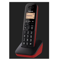 Panasonic cordless panasonic kx tgb610jtr kx tgb610 dect black e red Fissi/cordless Telefonia