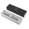 Parker laccatura argento blu metallizzato su ottone con puntale cromato punta sottile Scrittura e correzione Ufficio cancelleria