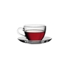 Pasabahce set tazze te pasabahce basic con piattino trasparente Casalinghi cucina Casa & cucina