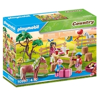 Playmobil festa di compleanno al maneggio dei pony costruzioni playmobil 70997 country fes Bambini & famiglia Console,  giochi & giocattoli