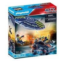 Playmobil paracadute della polizia e veicolo Bambini & famiglia Console,  giochi & giocattoli