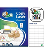 Tico copy laser premium etic. bianche c/margini 70x36 COPY LASER PREMIUM Materiale di consumo Informatica