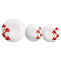 Tognana set piatti tavola tognana mc070185766 madison pop visby bianco e rosso Casalinghi cucina Casa & cucina