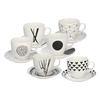 Tognana set tazze te tognana me685025529 metropolis con piattino bianco e nero Casalinghi cucina Casa & cucina