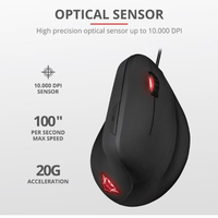 Trust 22991 - gxt 144 rexx ergonomic vertical gaming mouse 22991 - GXT 144 Rexx Ergonomic Vertical Gaming Mouse Componenti Informatica