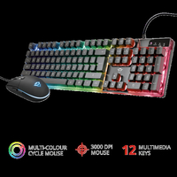 Trust gxt838 azor combo keyboard it+mouse 23483 GXT838 AZOR COMBO KEYBOARD IT+MOUSE Componenti Informatica