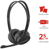 Trust mauro usb headset for pc and laptop Mauro USB Headset for PC and laptop Cuffie Audio - hi fi