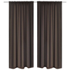 Vidaxl 130372 2 pcs brown slot-headed blackout curtains 135 x 245 cm Tende e cuscini Casa & cucina